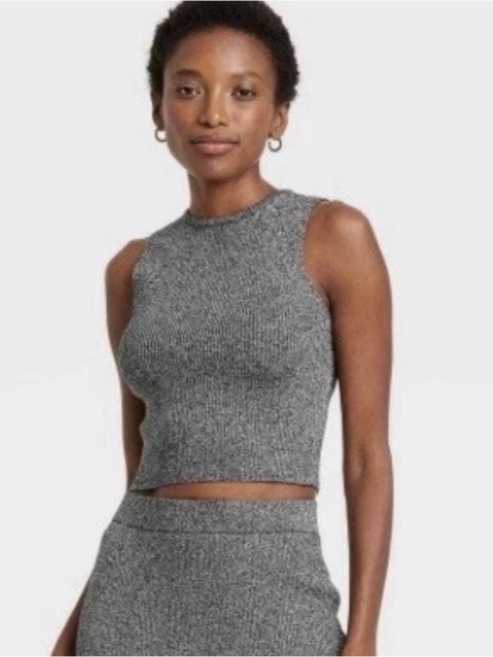 A New Day Metallic Sleeveless Knit Top stretchy Size Small NEW